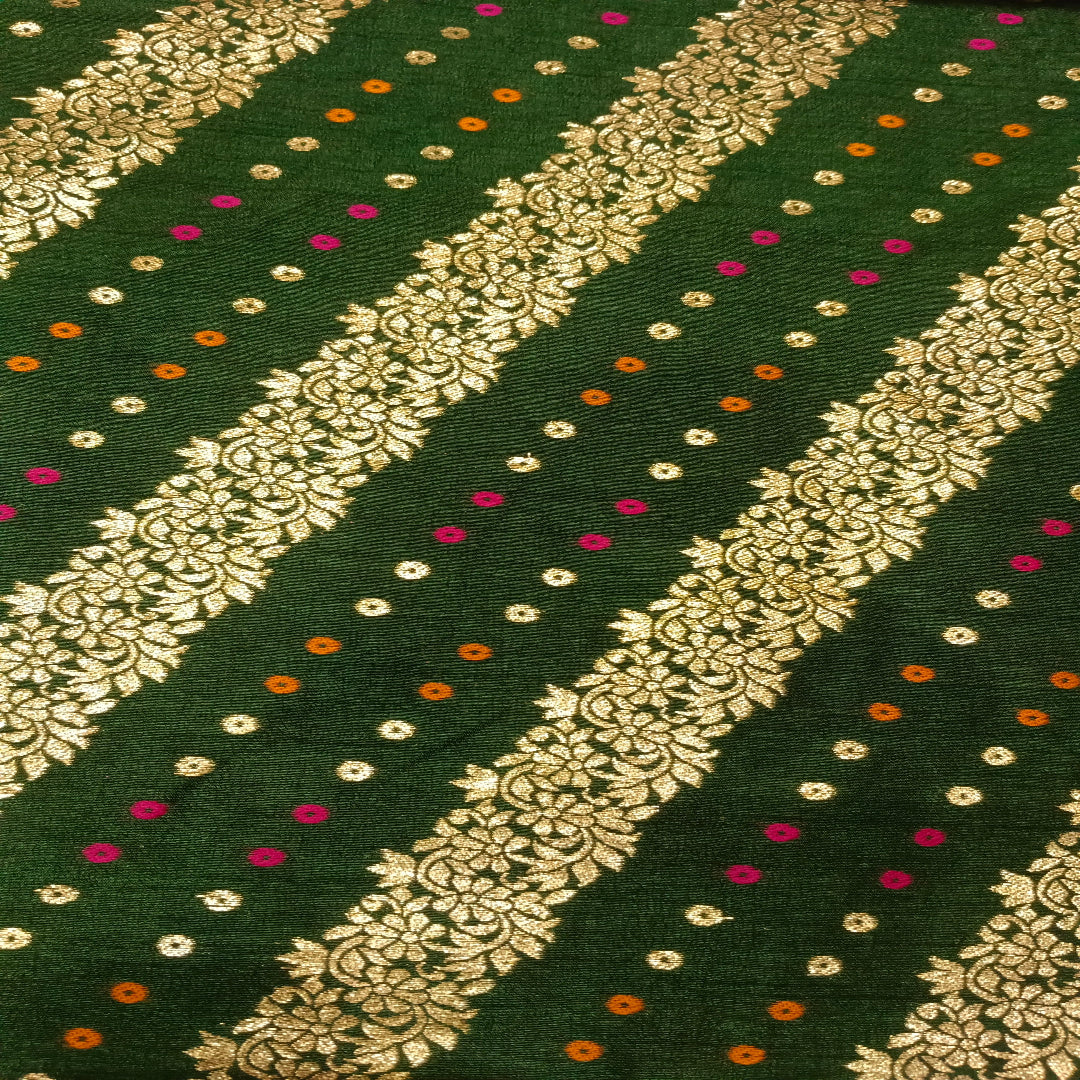 Green Soft Tussar Fabric