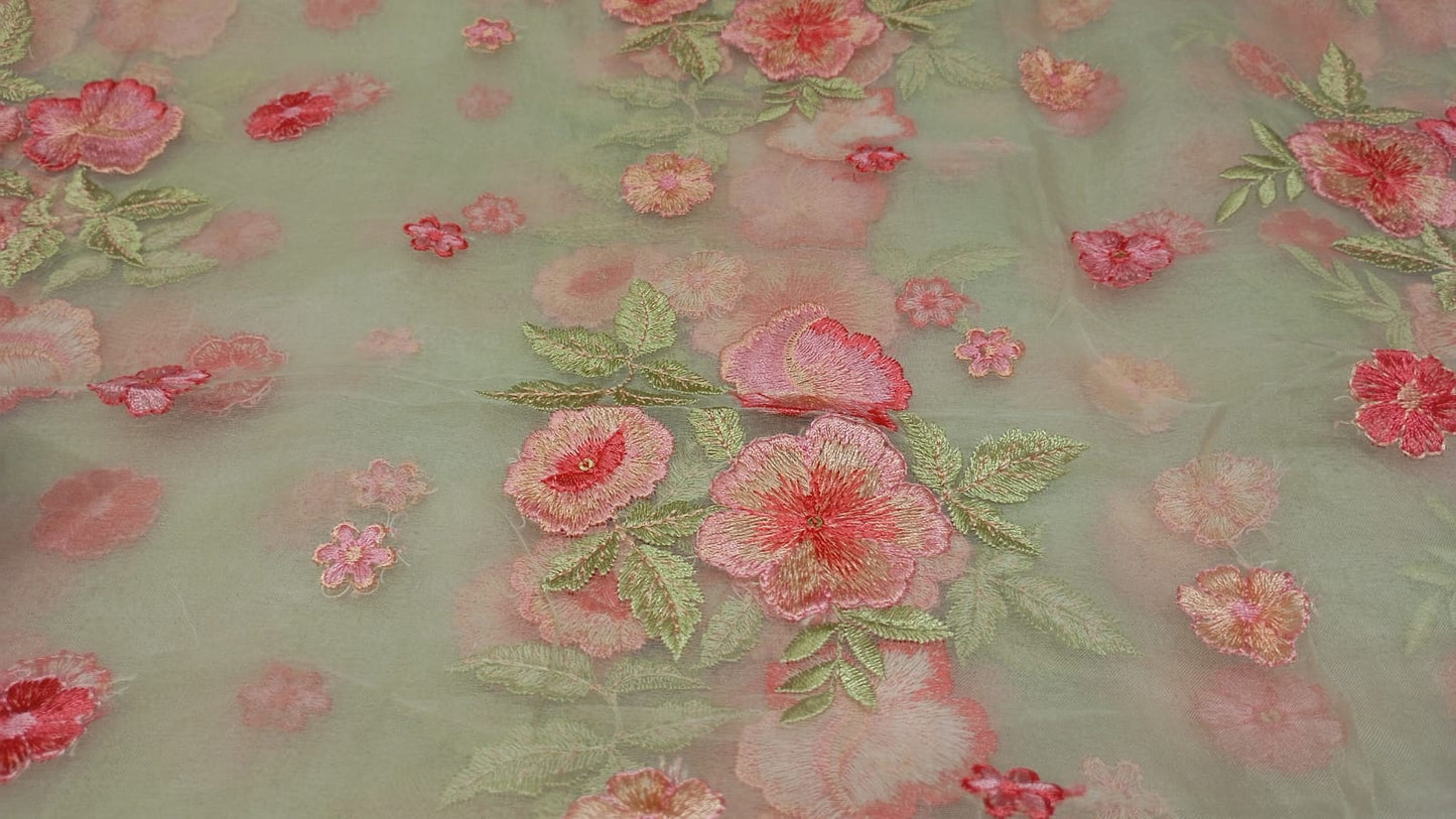 Green Tissue Embroidery