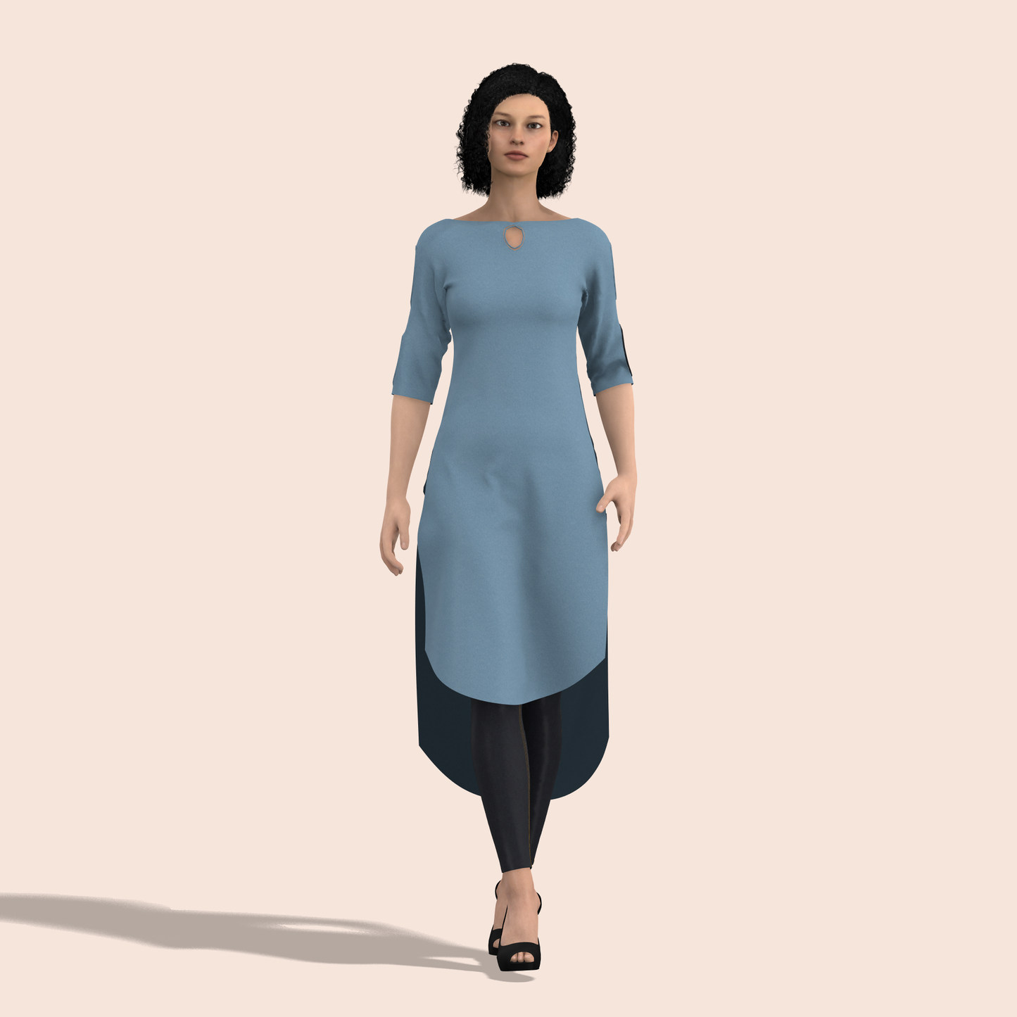 Chic Hi-Low Customized Salwar Kameez - CST016 (Stitching Service)