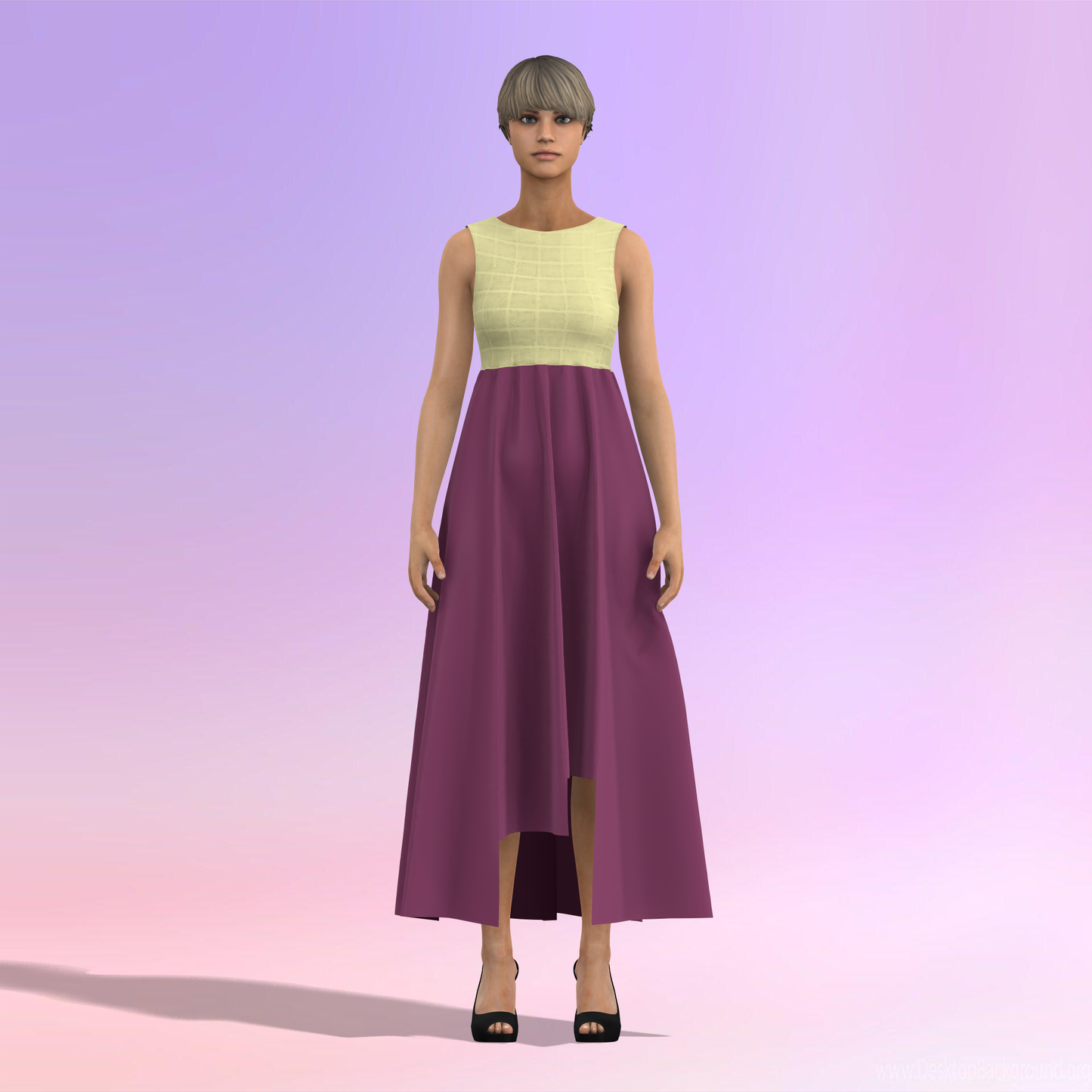 Artful Asymmetric Panelled Customized Dress - CDSS025 (Stitching Service)