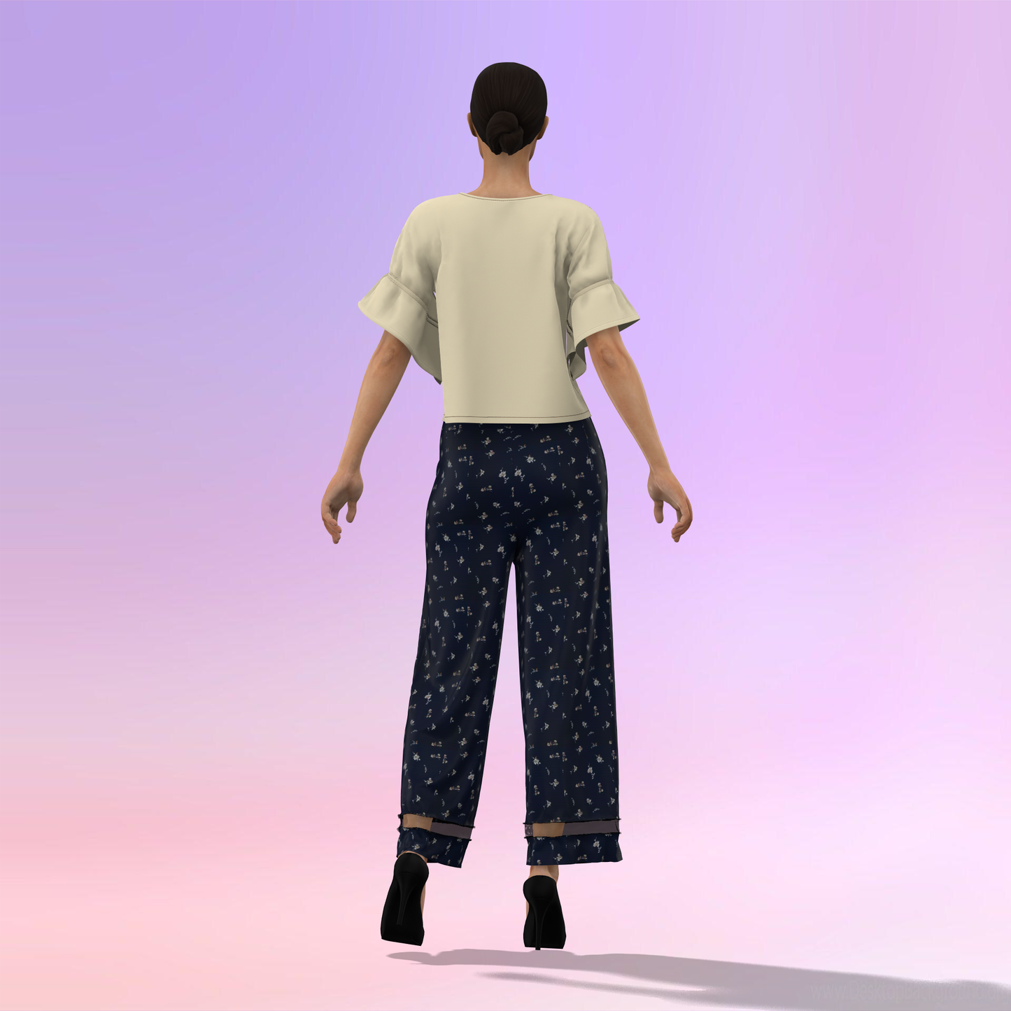 Stylish Strides Illusion Customised Palazzo Pants - CPS007 (Stitching Service)