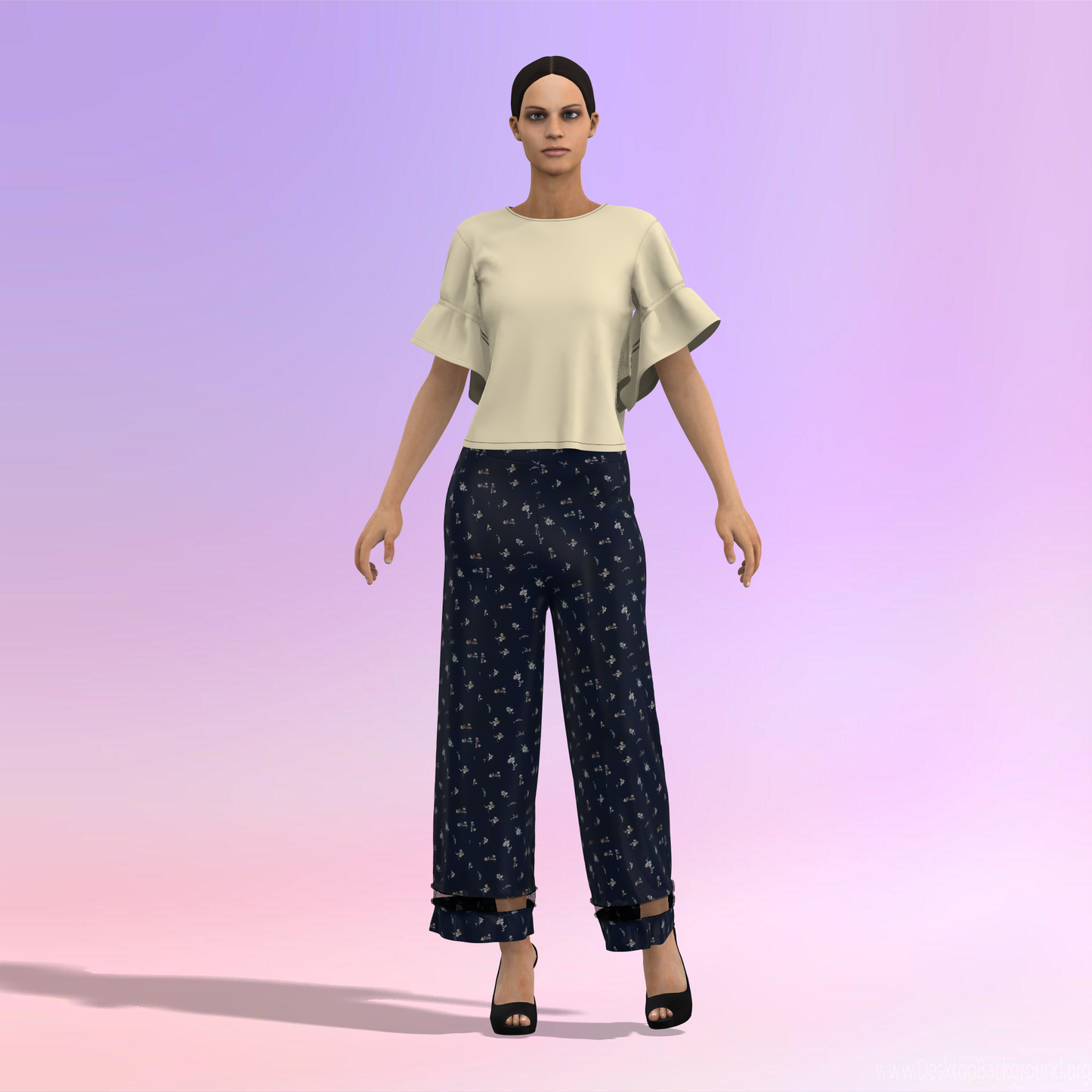 Stylish Strides Illusion Customised Palazzo Pants - CPS007 (Stitching Service)