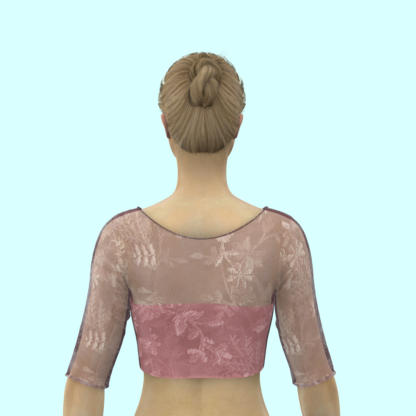 Chic Closed U Neck Customized Blouse - CBLS002 (Stitching Service)