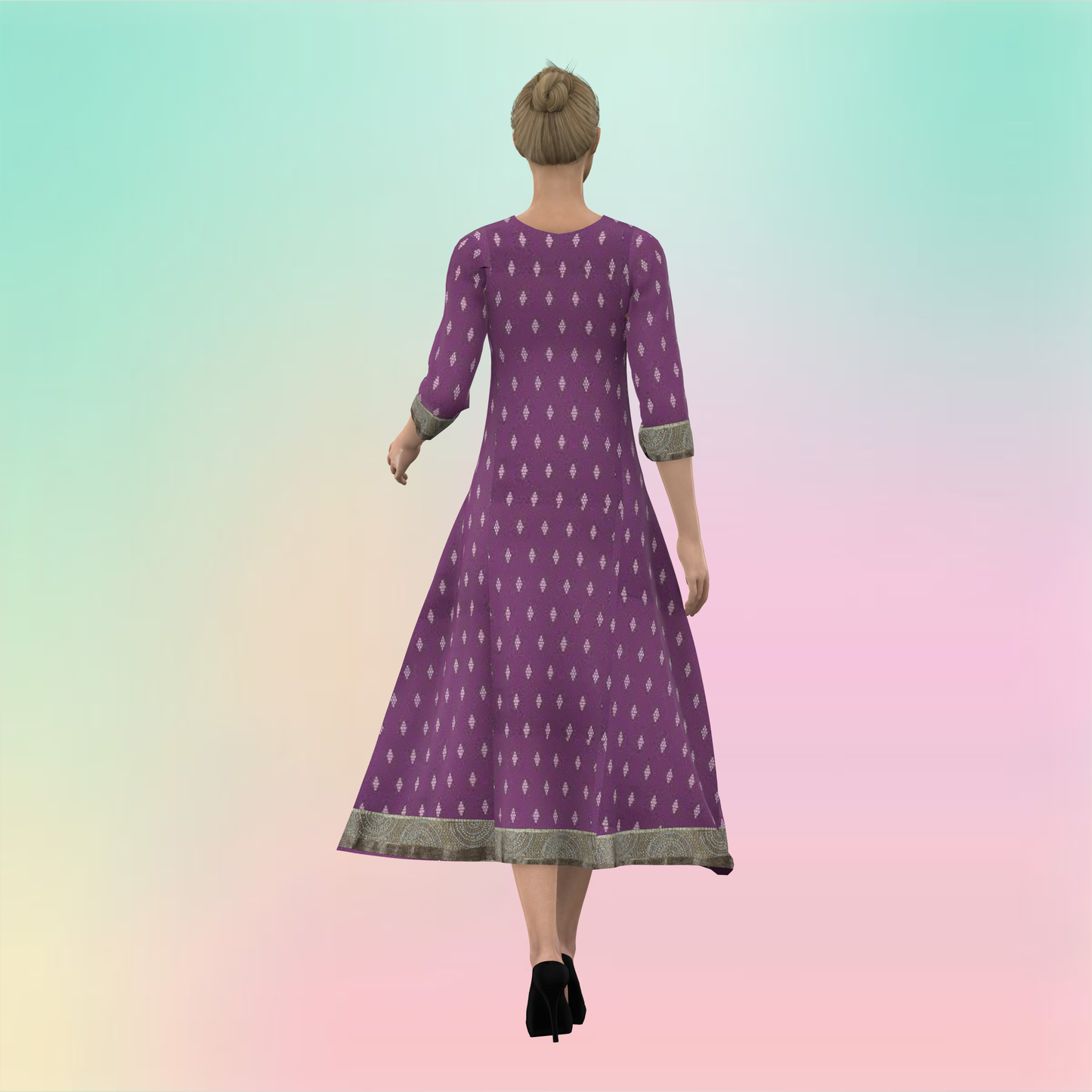 Stylish Panel Statement Customised Women Dress - CDSS060 (Stitching Service)