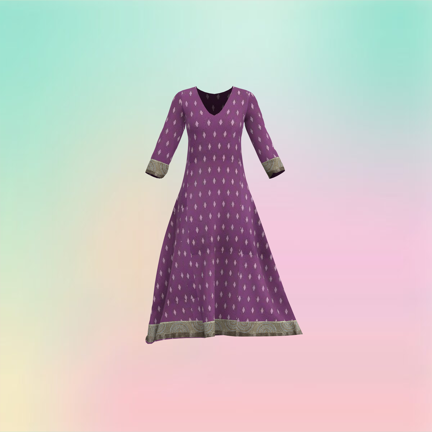 Stylish Panel Statement Customised Women Dress - CDSS060 (Stitching Service)