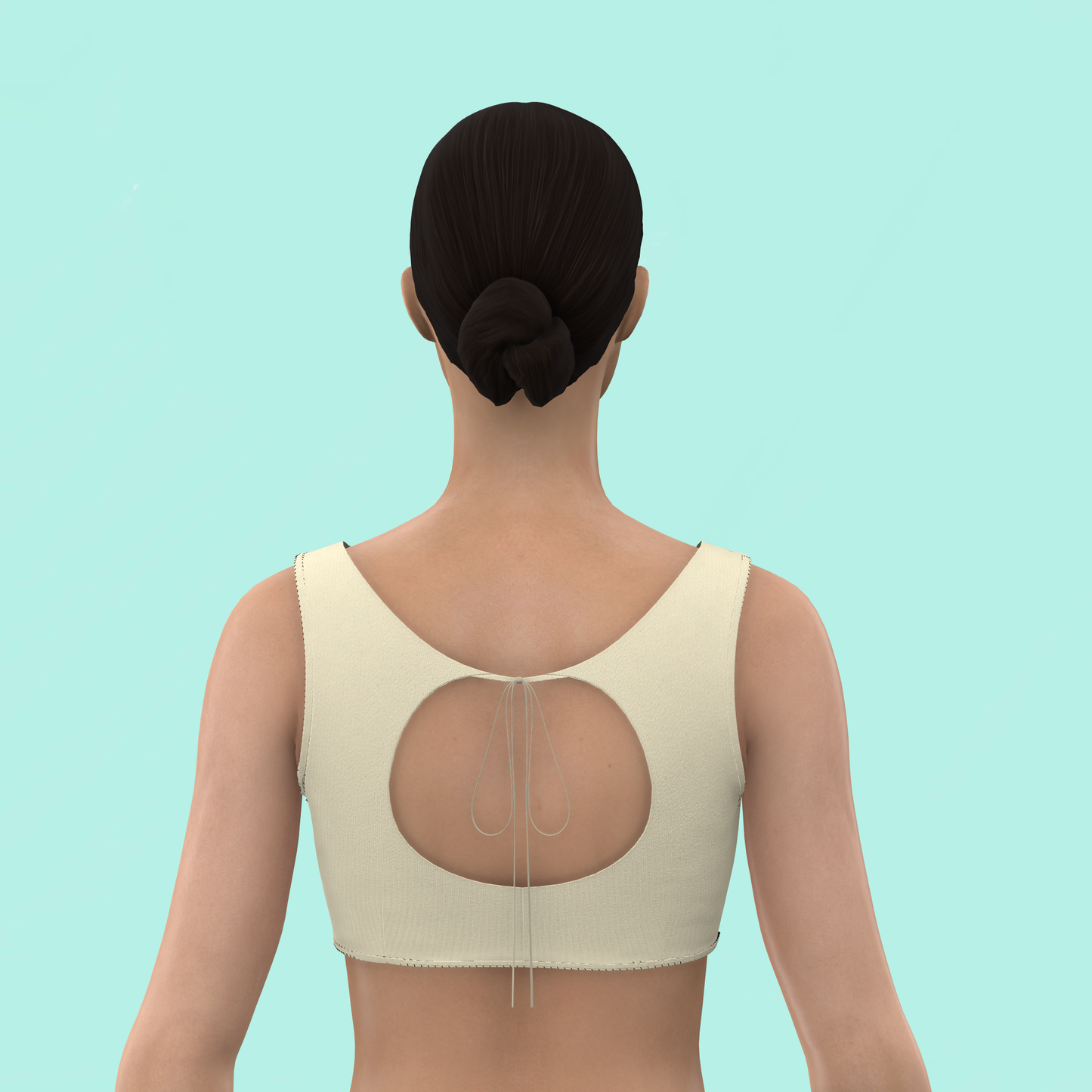 Dashing Deep U Neck Customized Blouse - CBLS005 (Stitching Service)