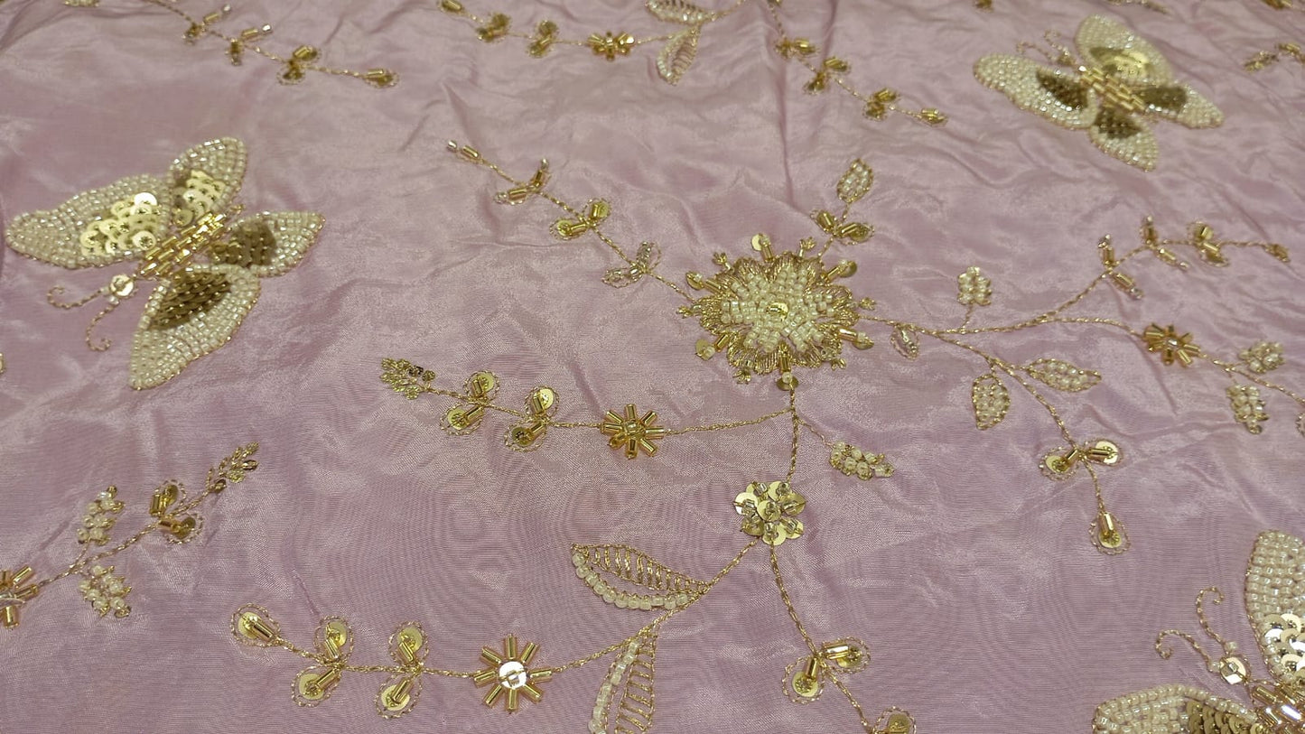 Lavender Suncrepe Embroidery