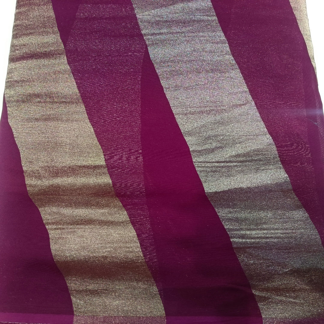 maroon organza patta