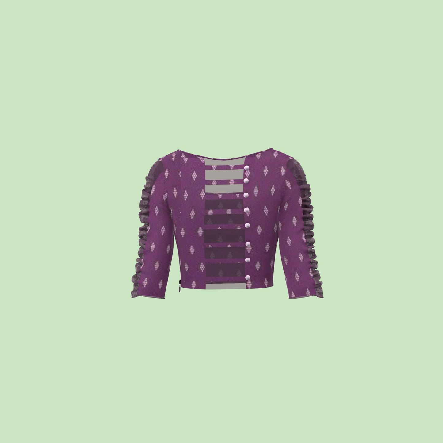 Stylish Square Neckline Customized Blouse - CBLS043 (Stitching Service)