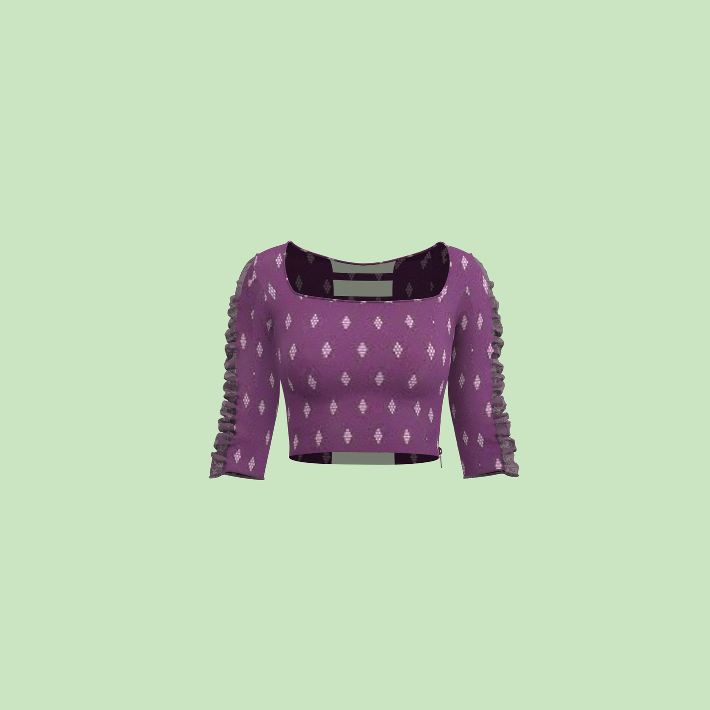 Stylish Square Neckline Customized Blouse - CBLS043 (Stitching Service)