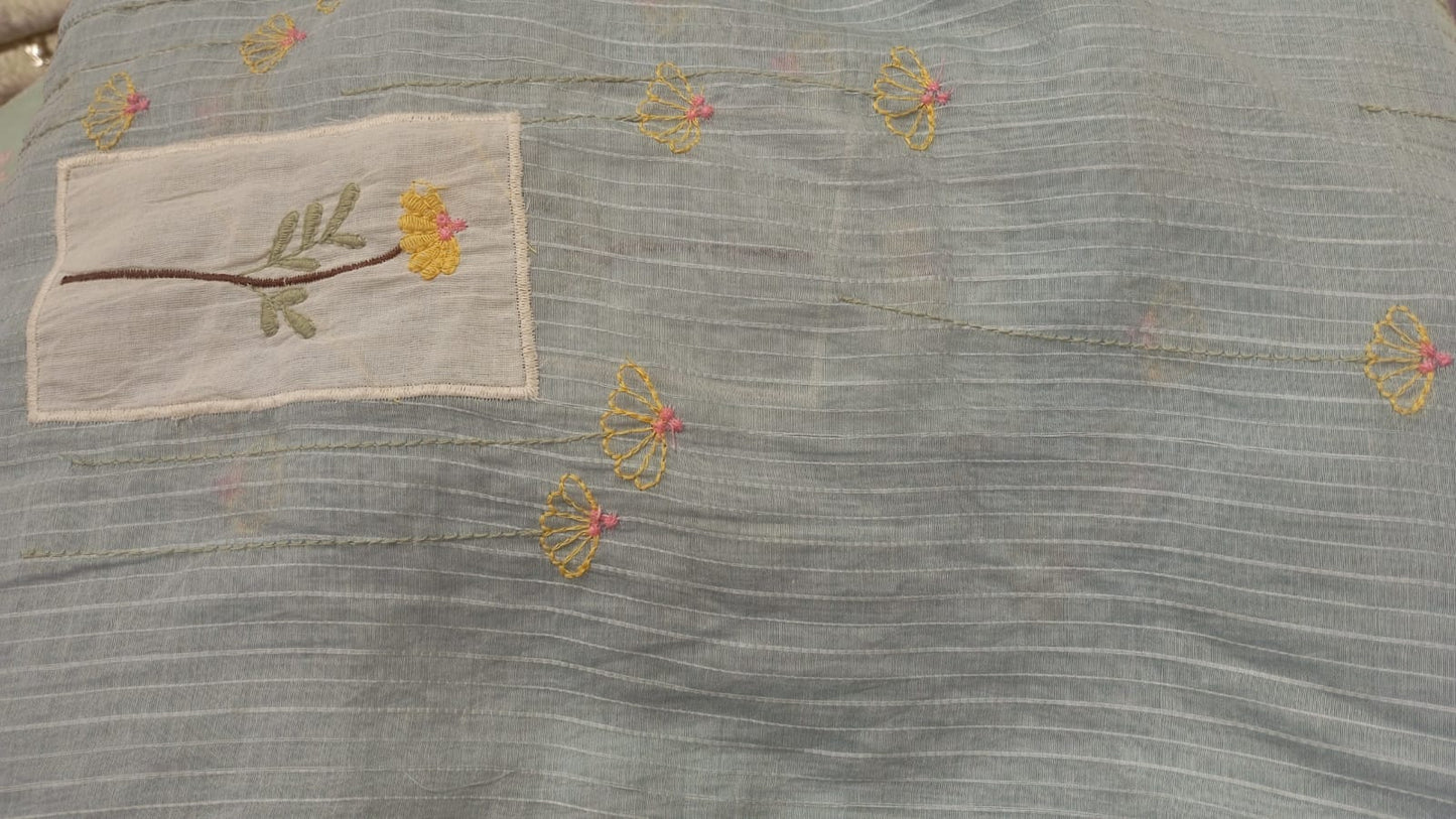 Pastel Blue Chanderi Cotton