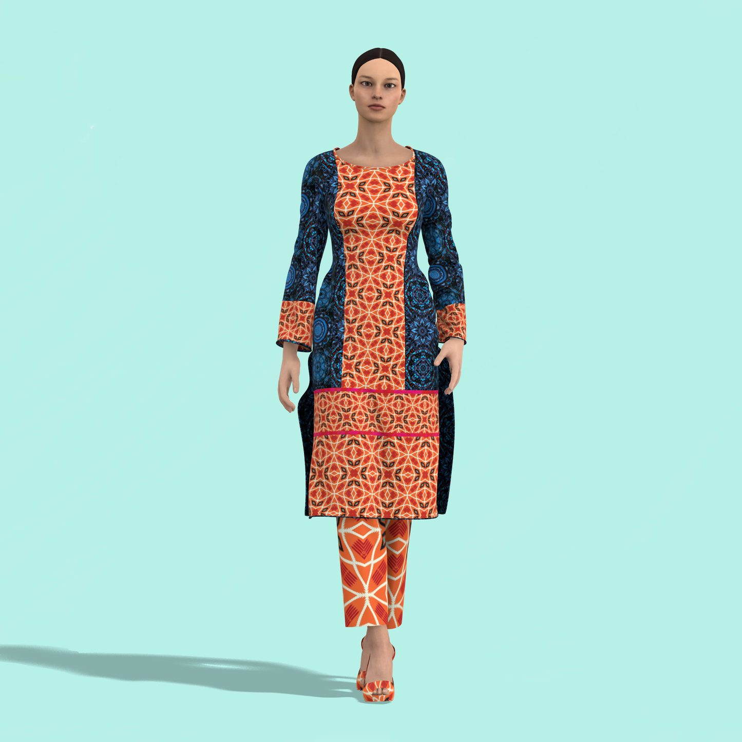 Patched Glam Duo Customized Salwar - CST006 ( Stitching Service)