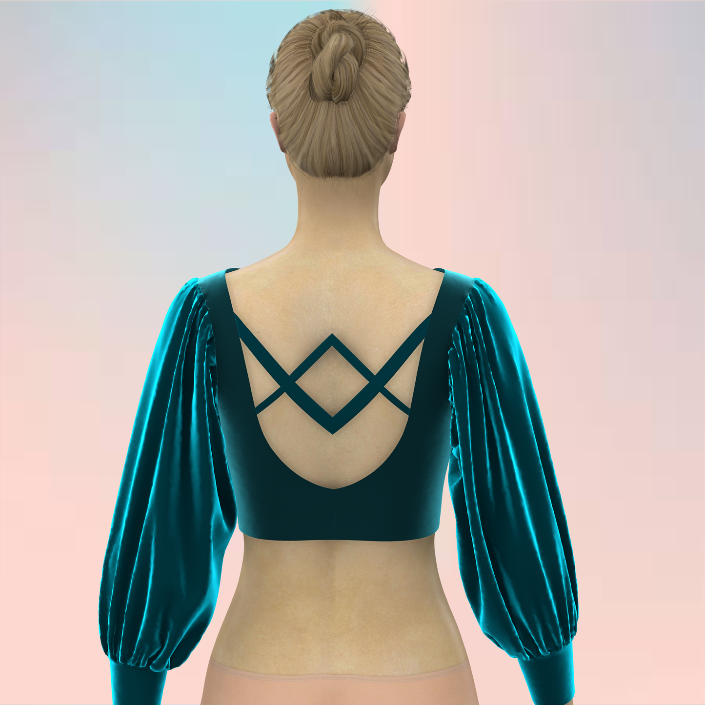 Breezy Bishop Sleeve Customized Blouse - CBLS029 (Stitching Service)