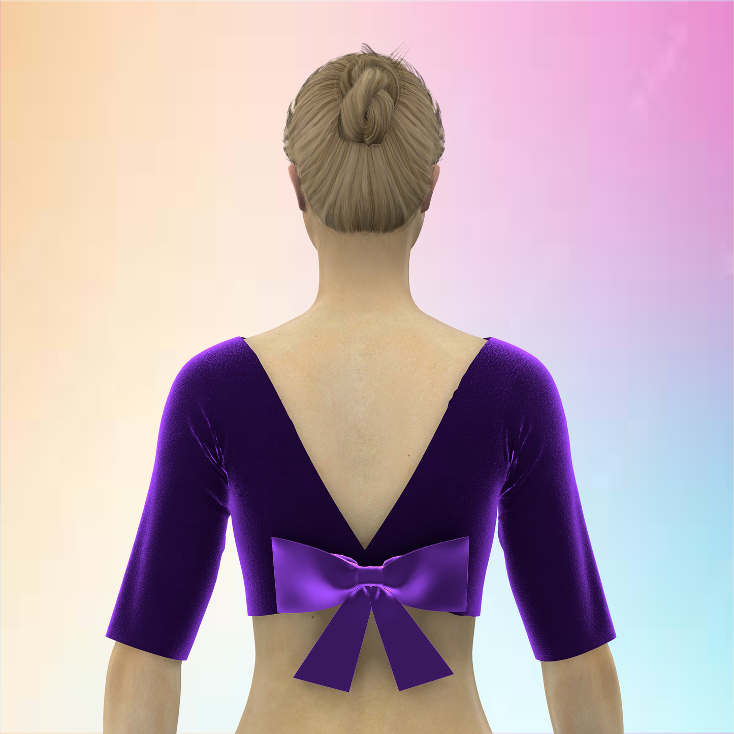 Boat Neck Chic with Bow Customized Blouse - CBLS033 (Stitching Service)