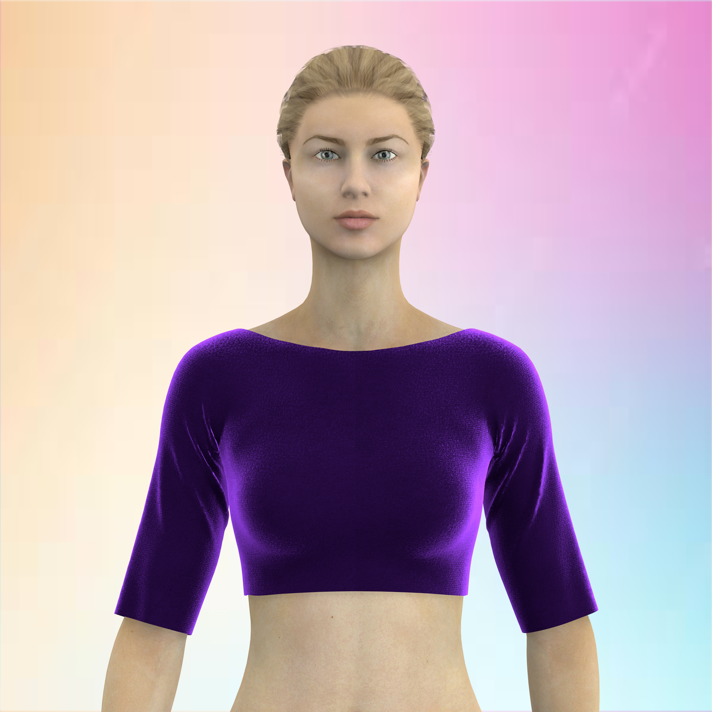 Boat Neck Chic with Bow Customized Blouse - CBLS033 (Stitching Service)