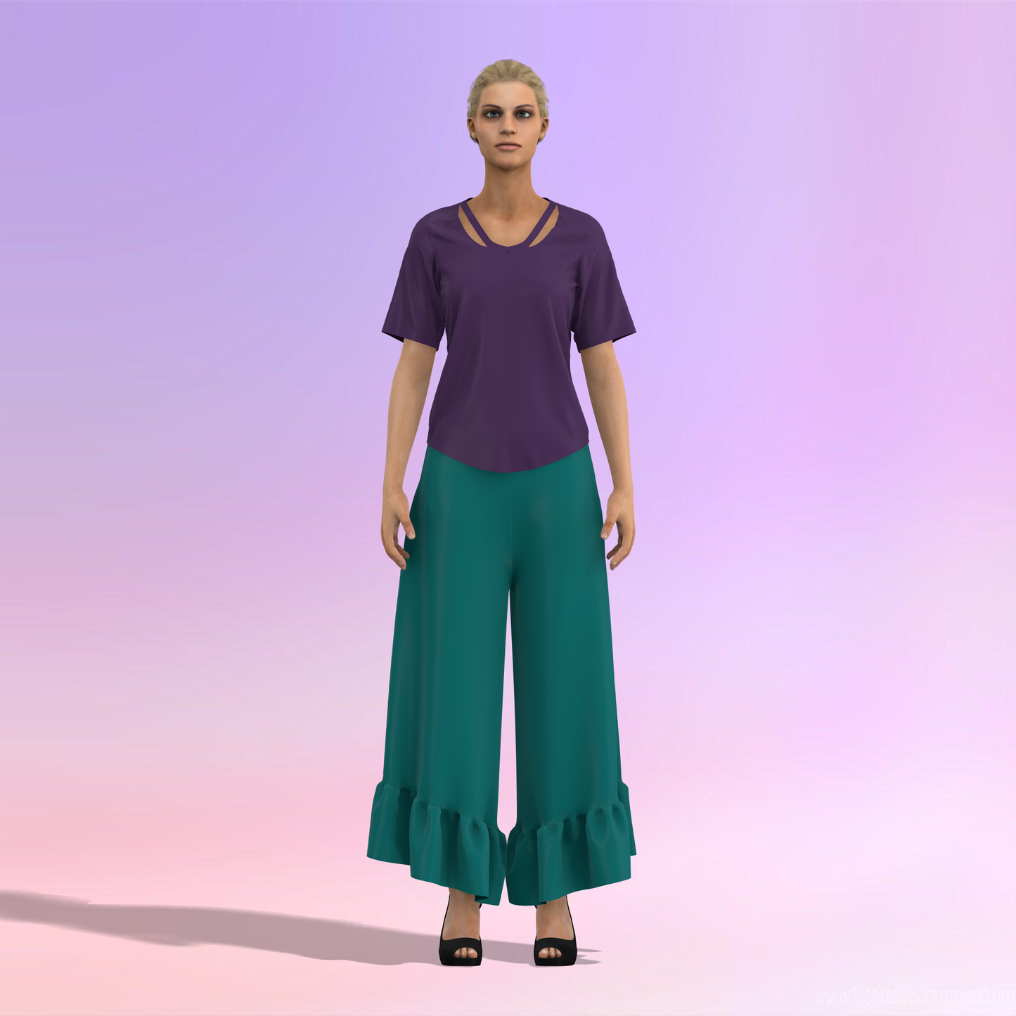 Ruffle Charm Customised Palazzo Pants - CPS013 (Stitching Service)