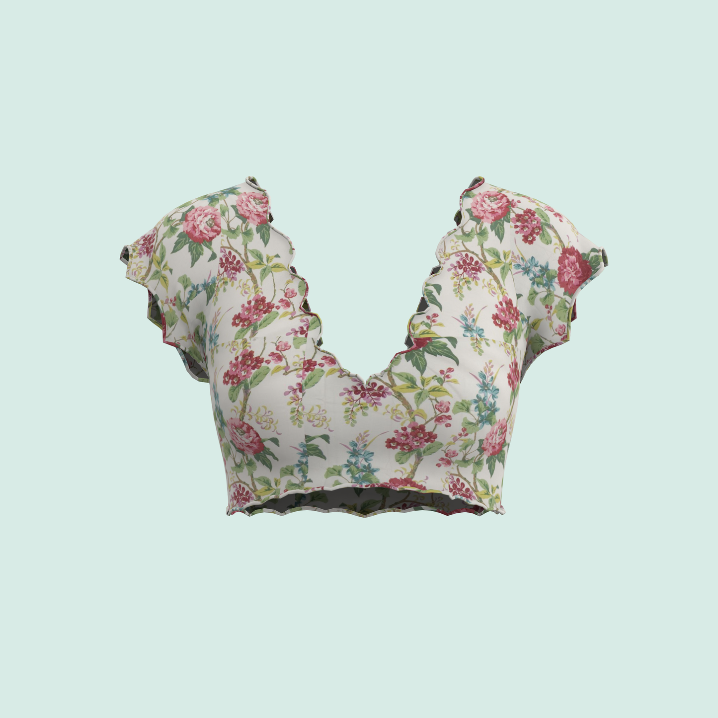 Cute Cap Sleeve Customized Blouse - CBLS037 (Stitching Service)