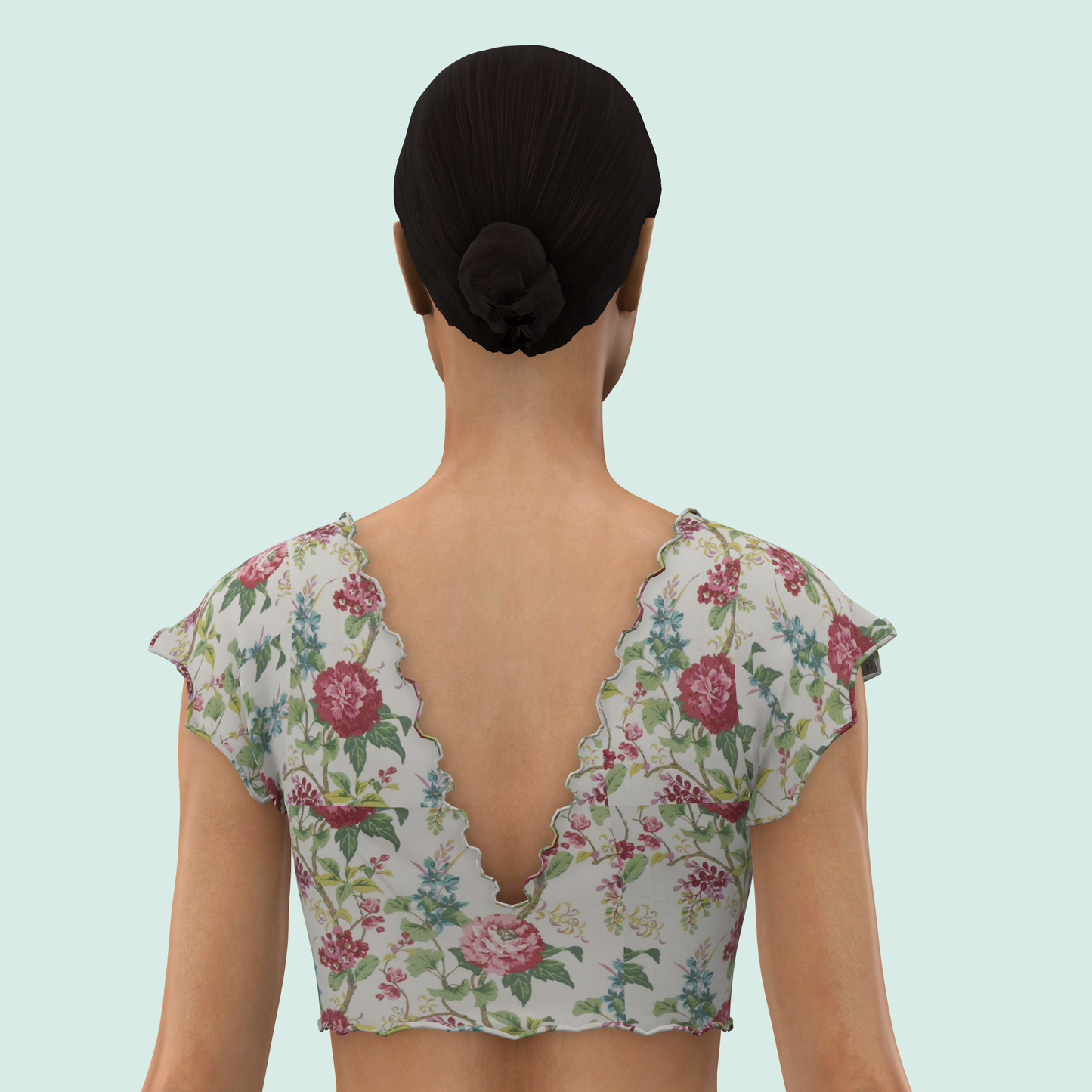 Cute Cap Sleeve Customized Blouse - CBLS037 (Stitching Service)
