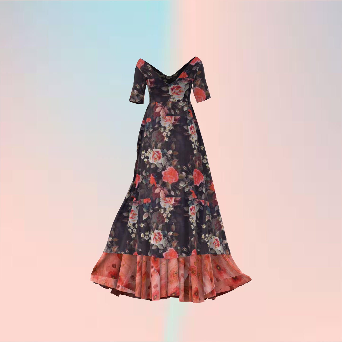 Circle and slit of Charm Customised Women Dress - CDSS059 (Stitching Service)