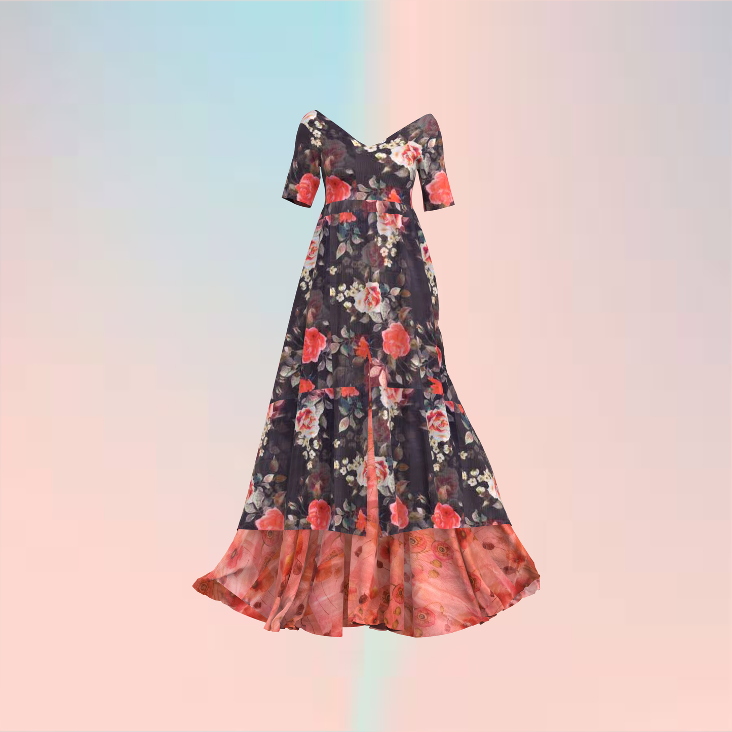 Circle and slit of Charm Customised Women Dress - CDSS059 (Stitching Service)