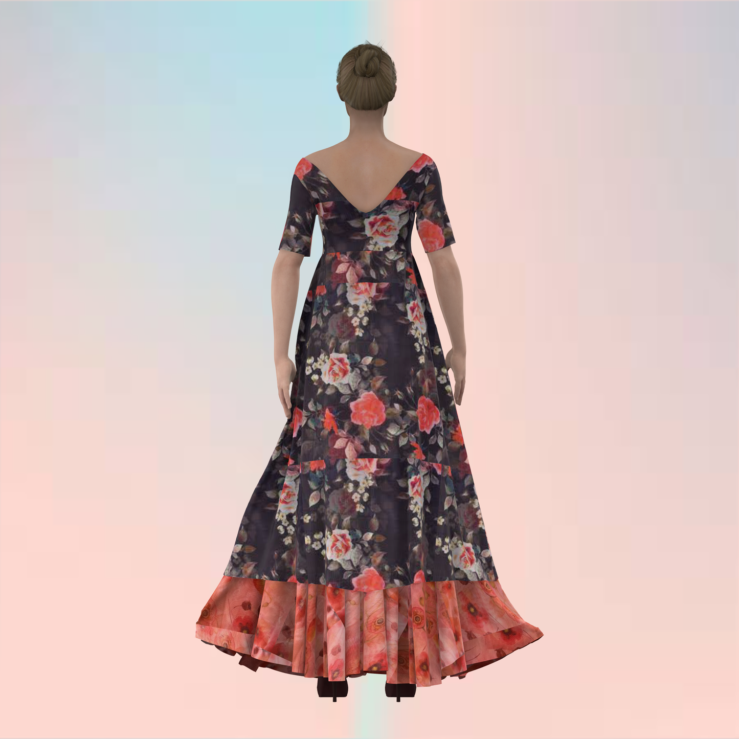 Circle and slit of Charm Customised Women Dress - CDSS059 (Stitching Service)