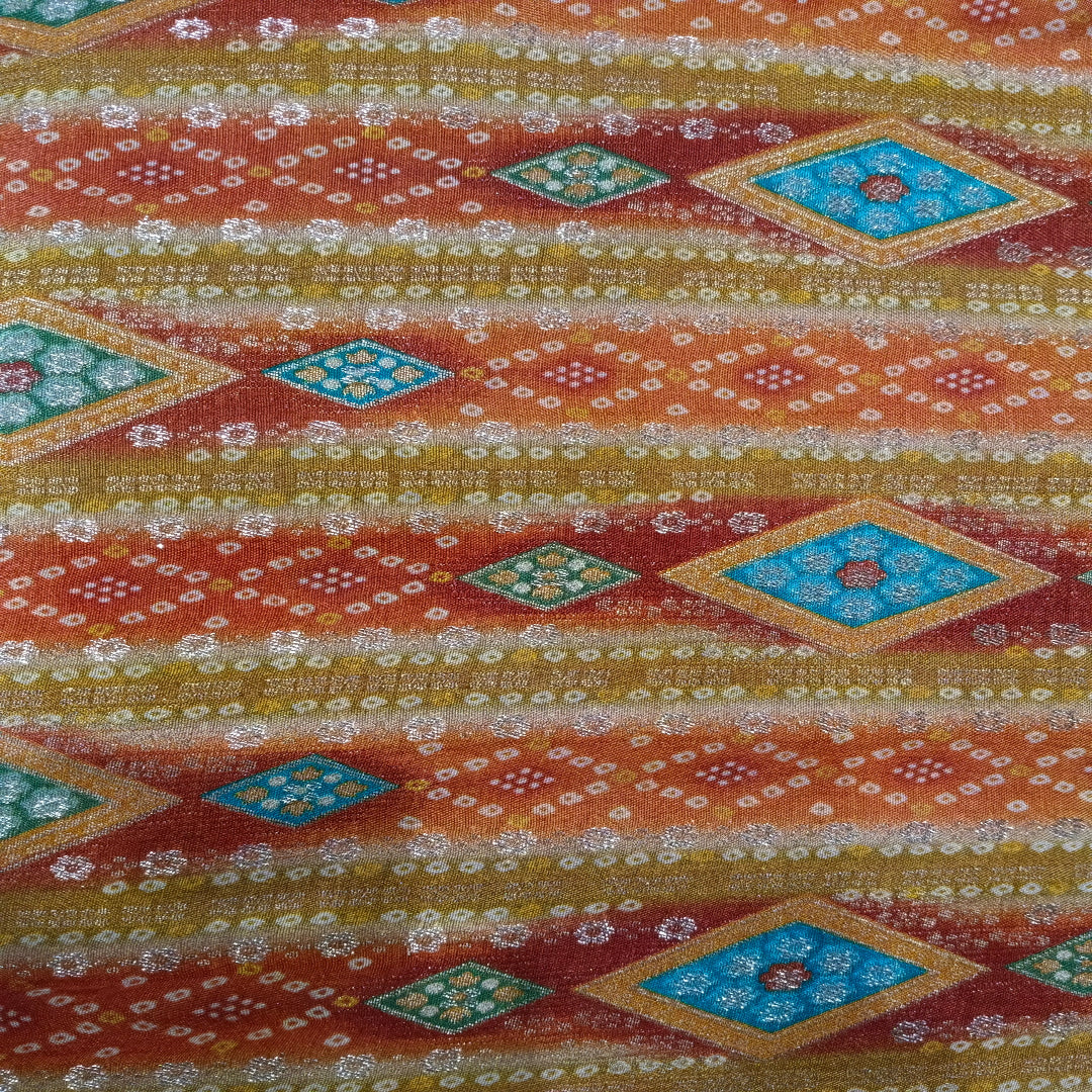 Pink Georgette Embroidery Fabric