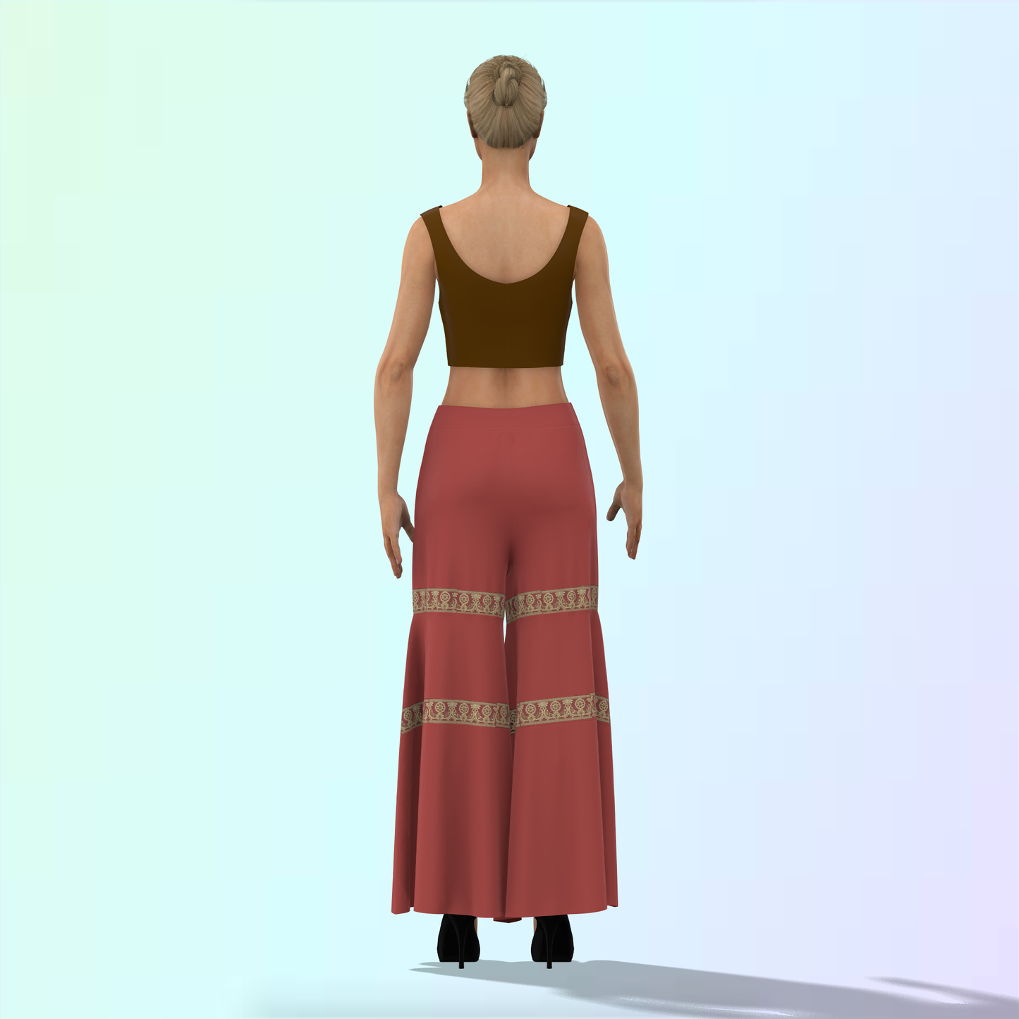 Stylish Tier Customised Palazzo Pants - CPS009 (Stitching Service)