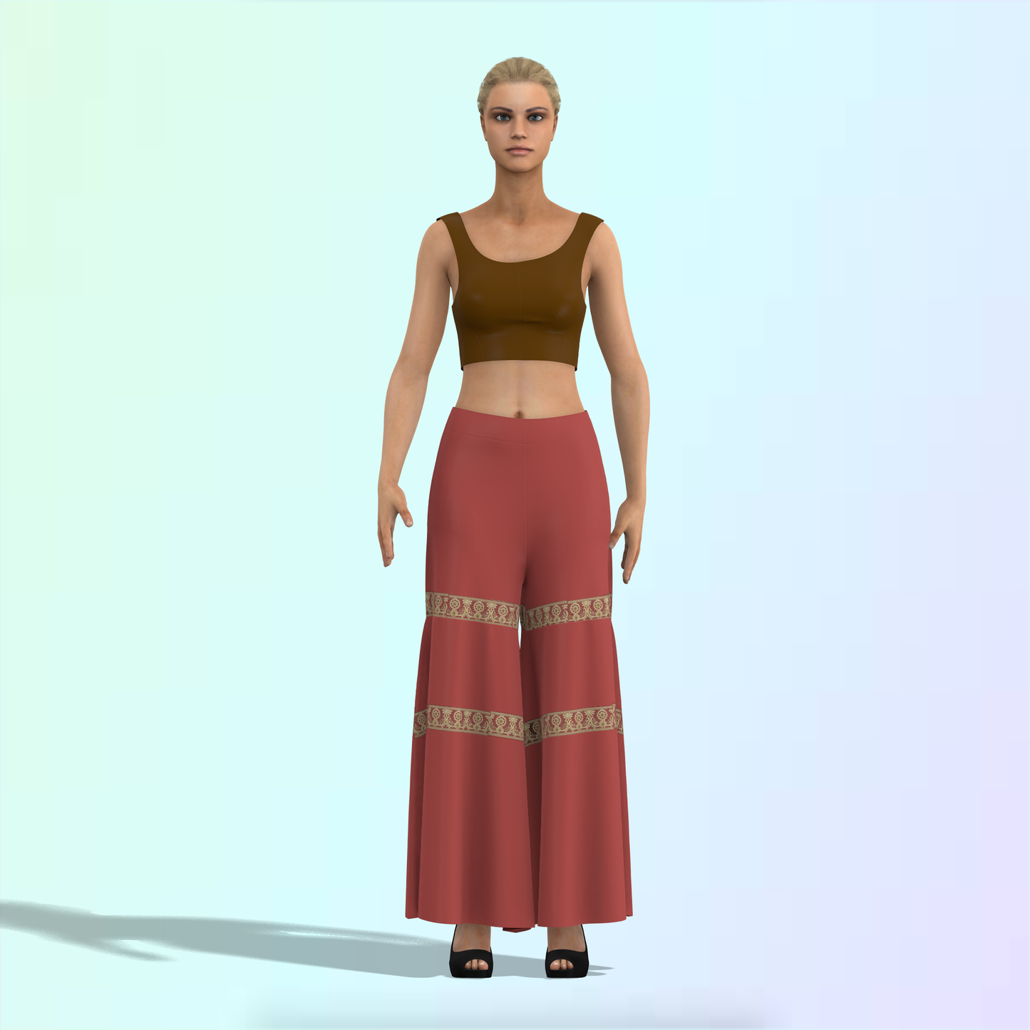 Stylish Tier Customised Palazzo Pants - CPS009 (Stitching Service)