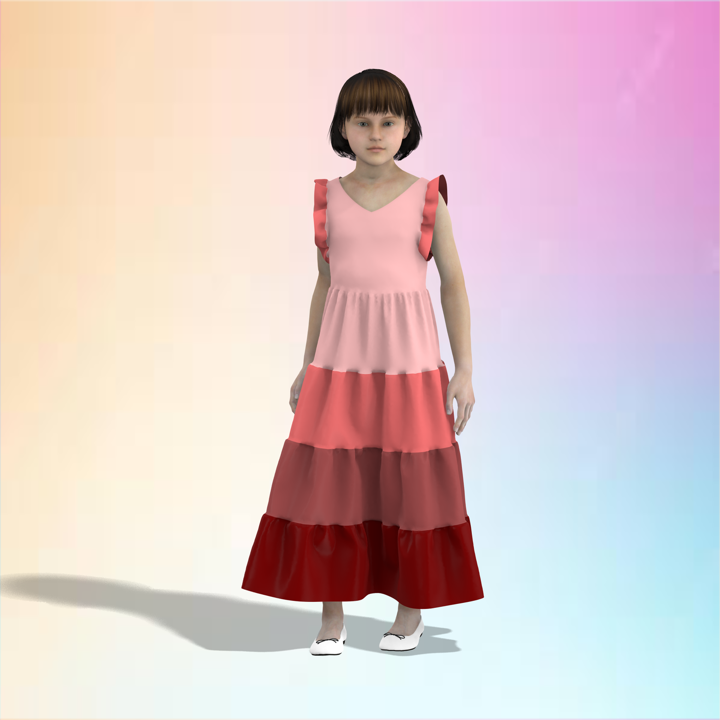 Twirling Tiers Mom-Daughter Combo Dress - MDC007 (Stitching Service)