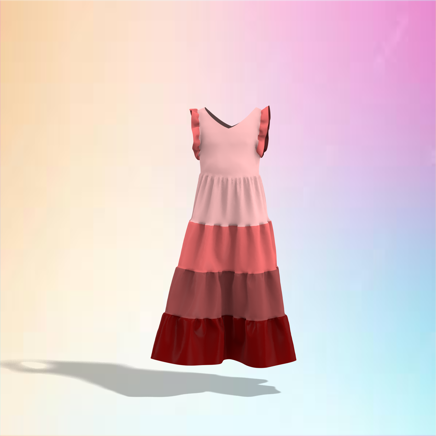 Twirling Tiers Mom-Daughter Combo Dress - MDC007 (Stitching Service)