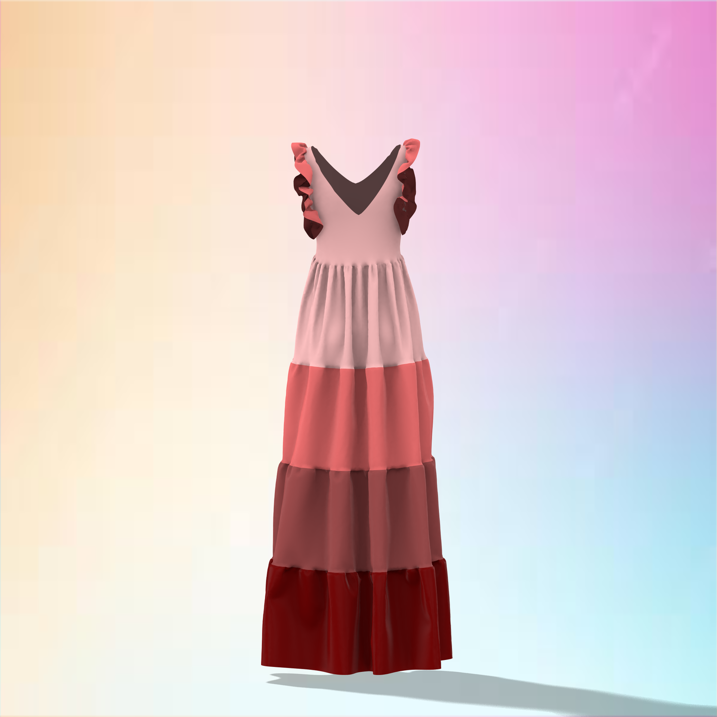 Twirling Tiers Mom-Daughter Combo Dress - MDC007 (Stitching Service)