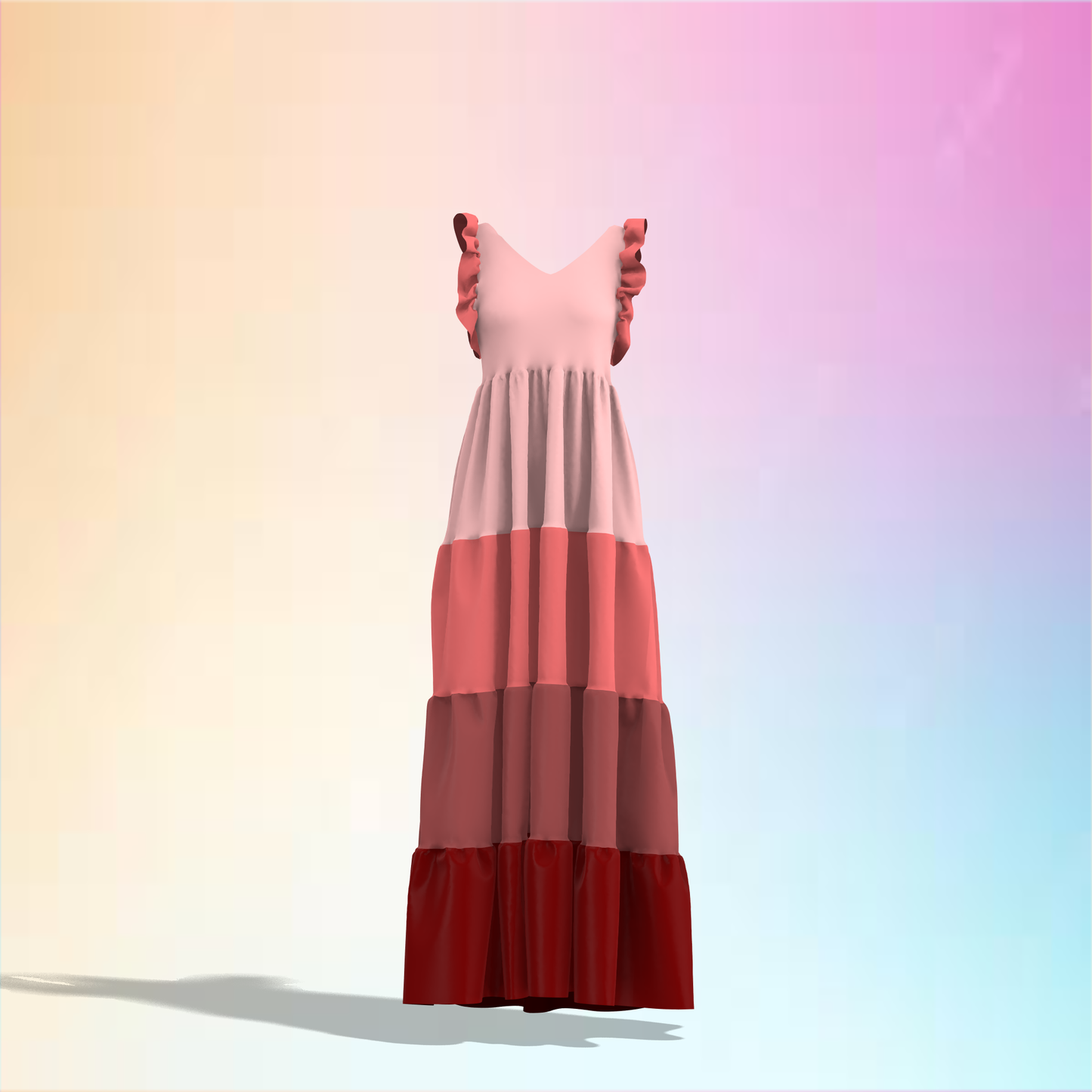 Twirling Tiers Mom-Daughter Combo Dress - MDC007 (Stitching Service)