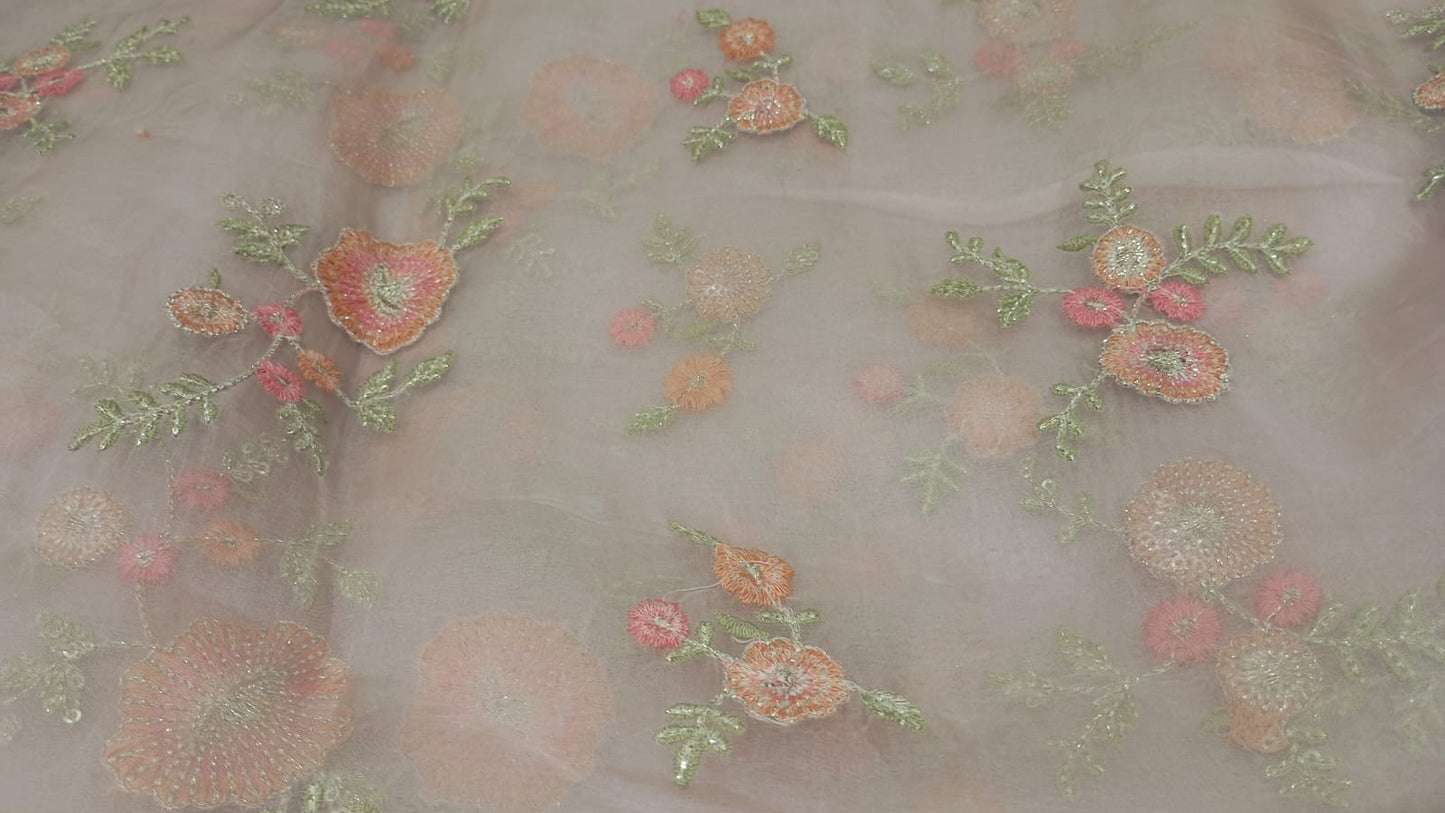 Lilac Tissue Embroidery