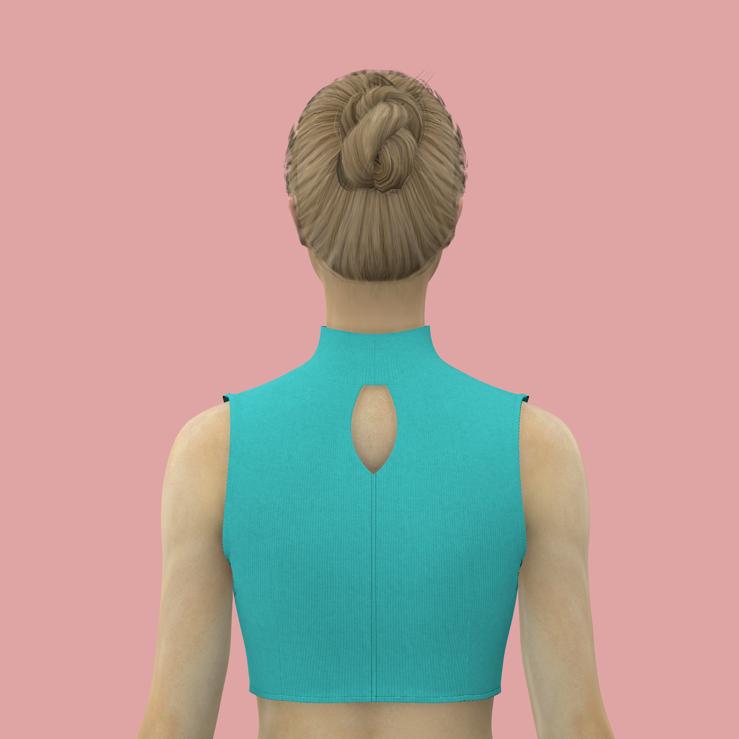 Trendsetting Turtle Neck Customized Blouse - CBLS011 (Stitching Service)