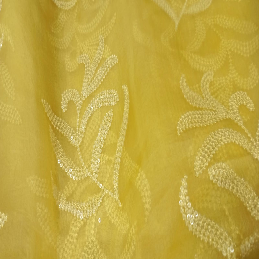 Yellow Organza sequins