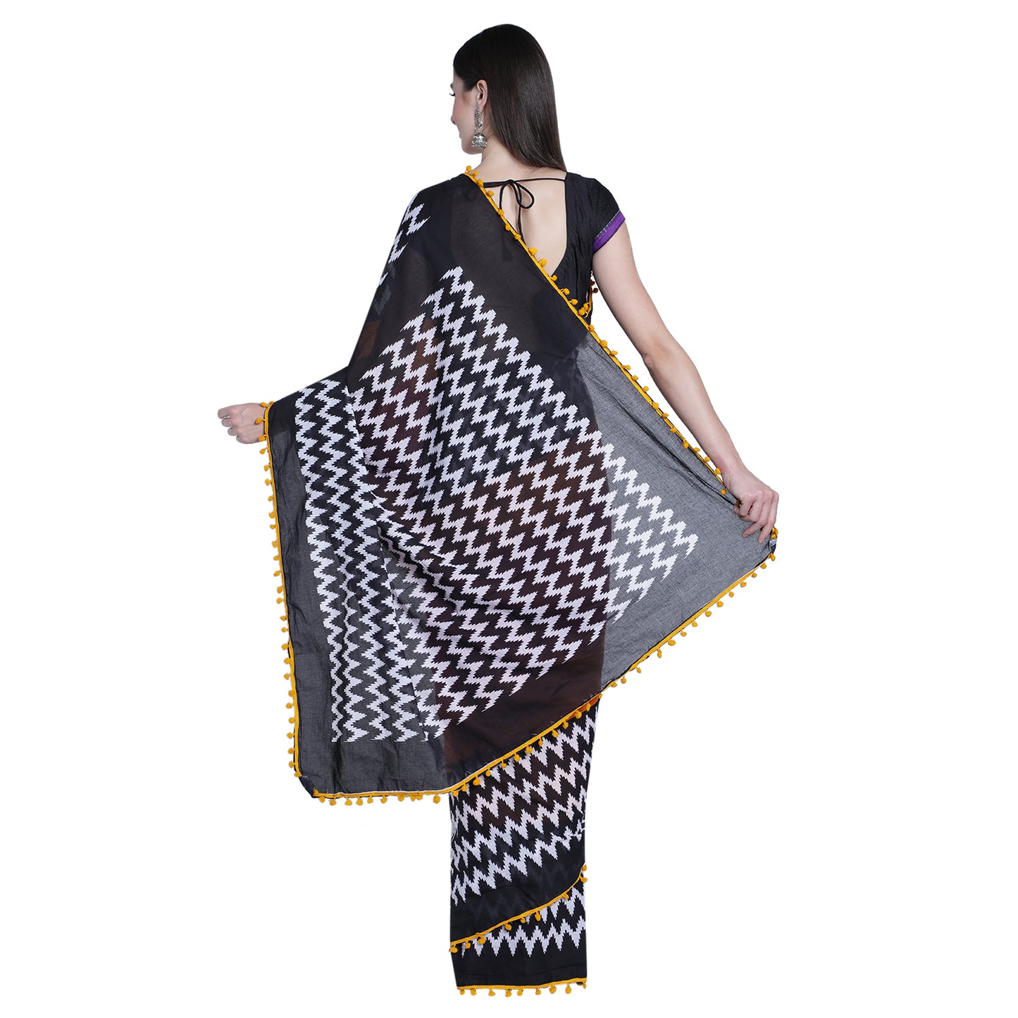 Mesmerising Multicoloured Cotton Saree-TCS019