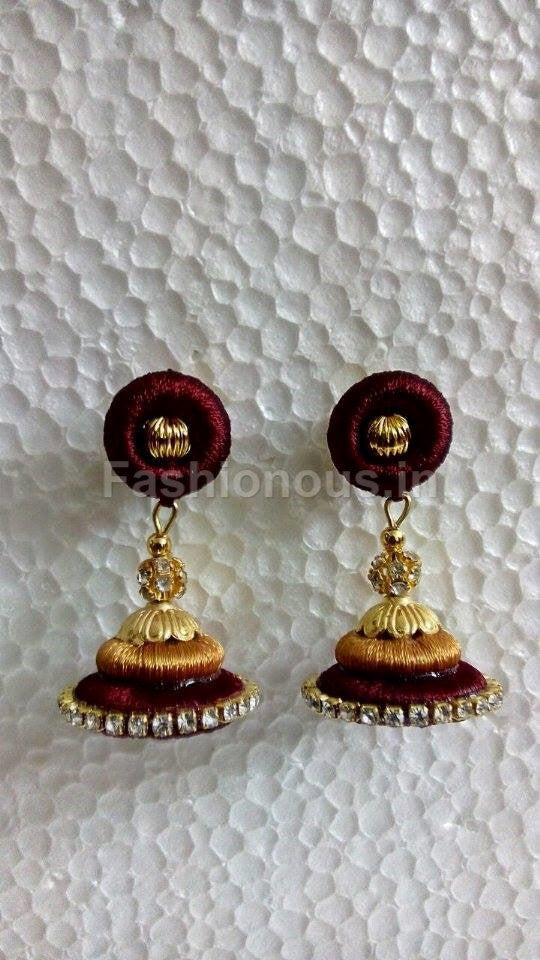 Brown and Gold studded Jhumka