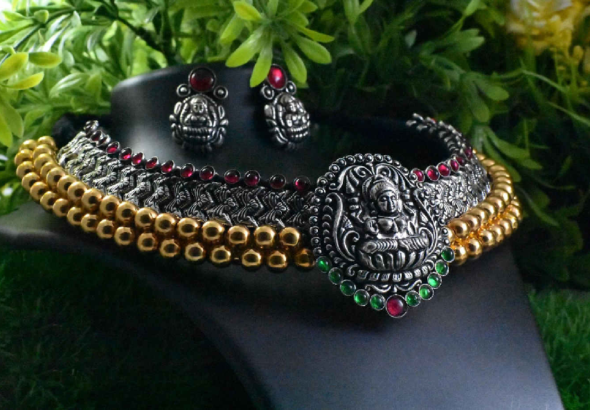Antique Choker Necklace and Earrings-ACN017