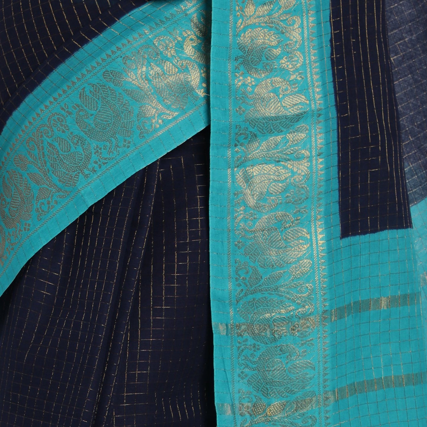 Madurai Sungudi Sarees with Double side Jari Border MSS 037