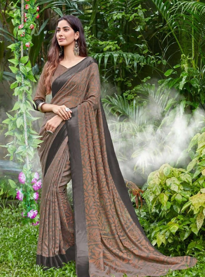 Brown Brasso Saree