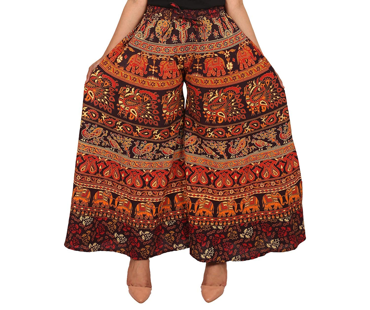 Jaipuri Printed Cotton Palazzo Pant (Free Size)