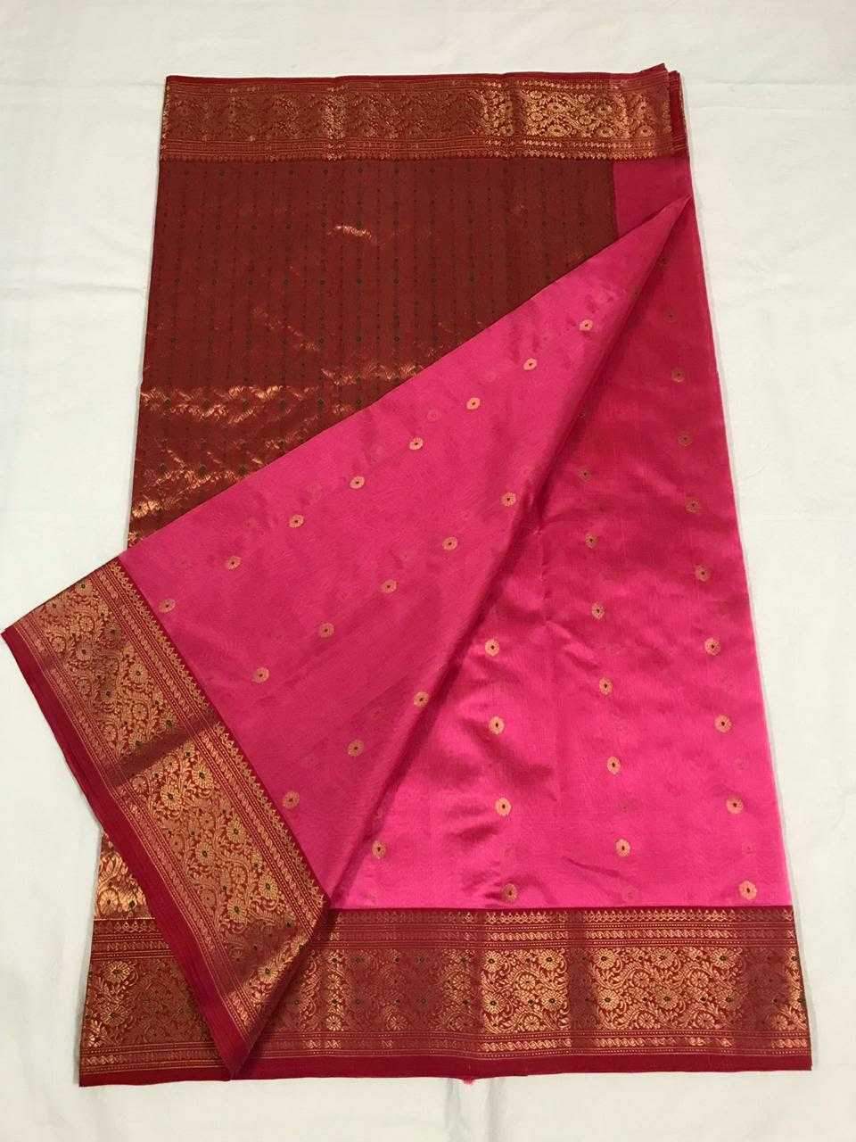 Chanderi Silk Saree- CSH017