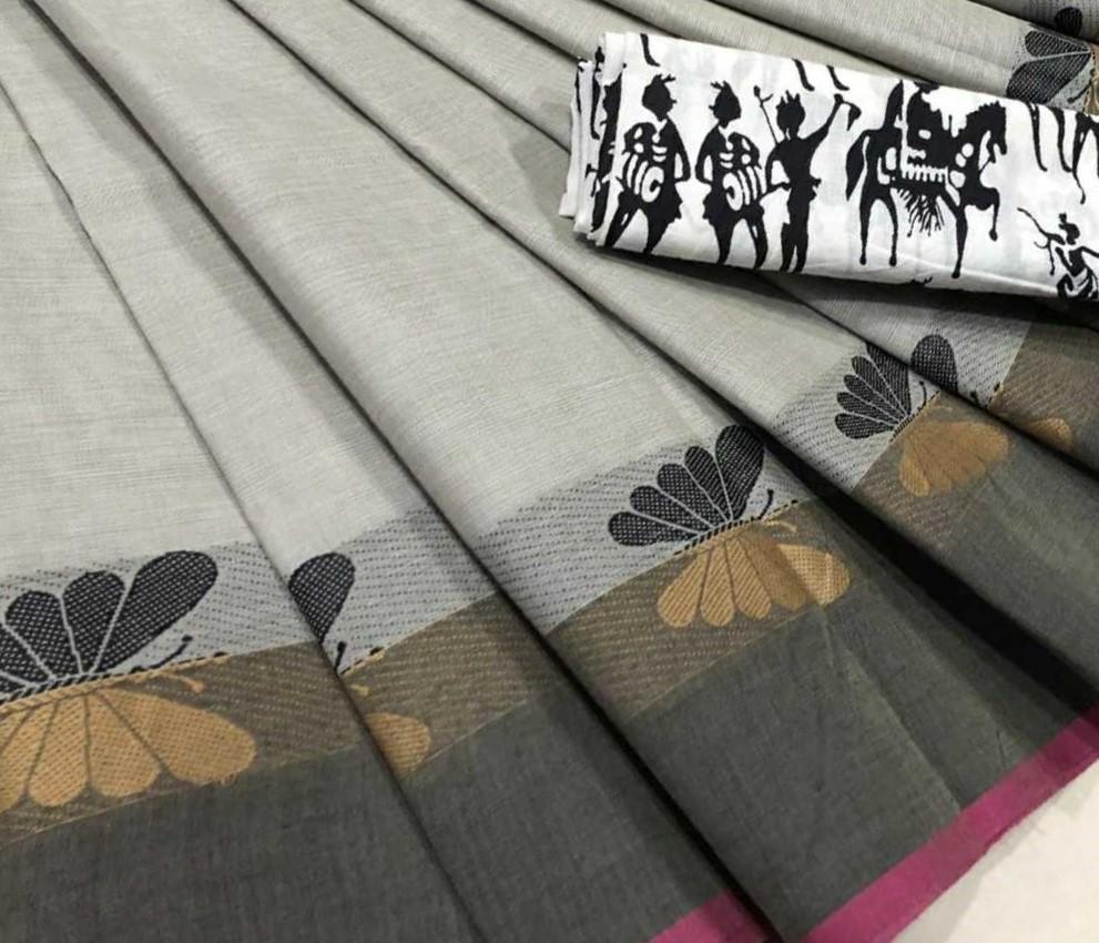 Chettinad Saree with Butterfly Border- CS105