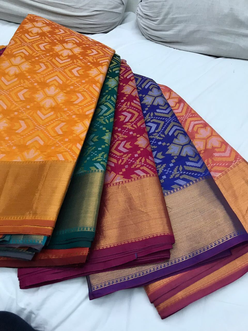 Dark Green Patola Banarasi Silk Saree