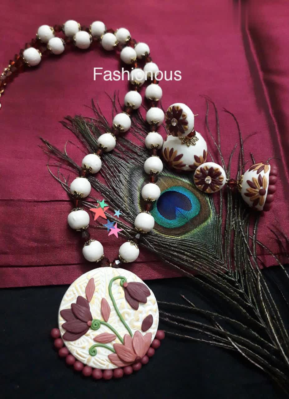 Clay Necklace How To Make Clay Jewellery At Home Polymer Clay