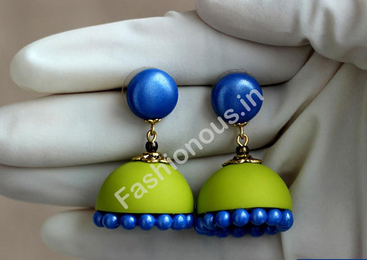 Green and Blue Jhumka-ZAPCJH-001