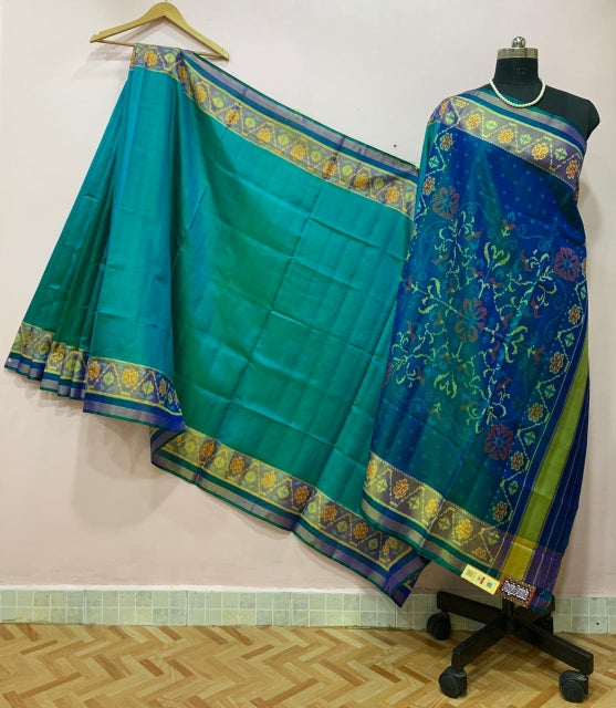 Turquoise Blue Alpana Designed Patola Silk Saree-PPSRE-075
