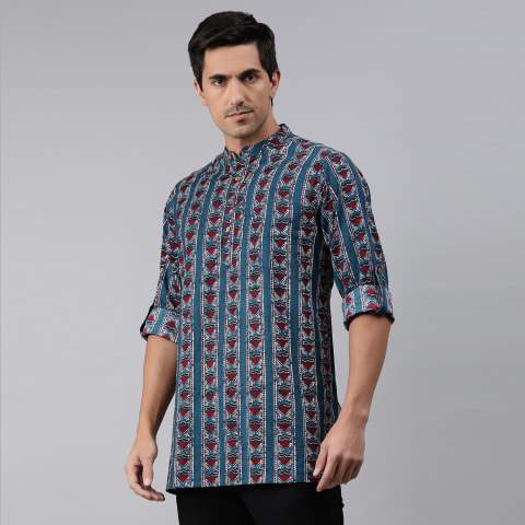Men's Kurta Cobalt Blue