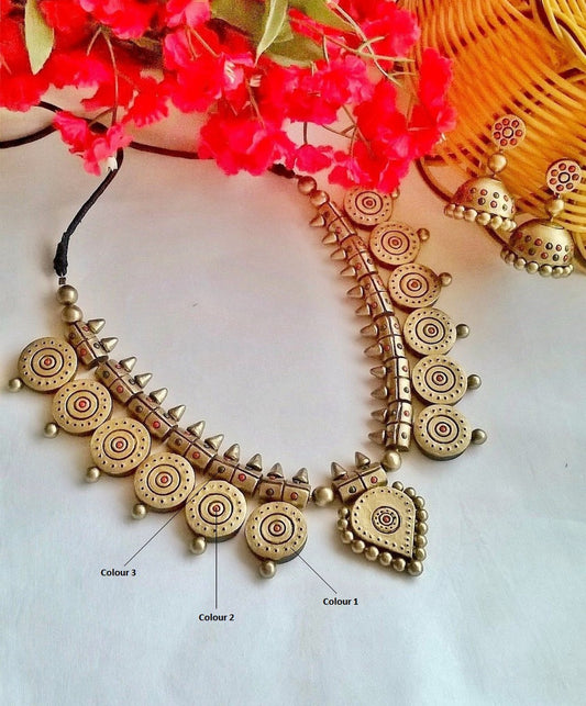 Kasumala big Terracotta Jewellery set