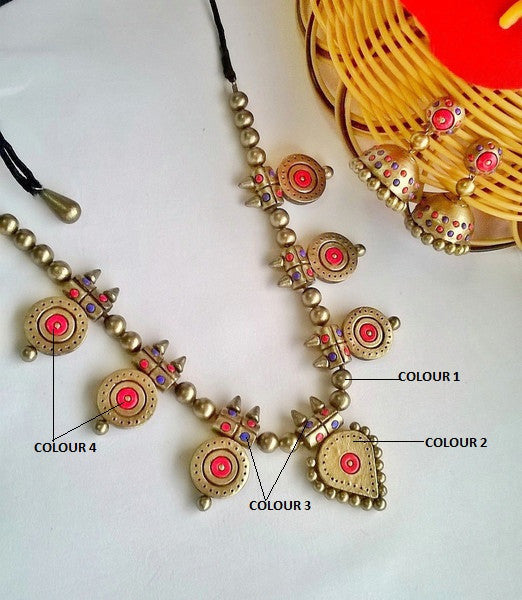 Kasumala small Terracotta Jewellery set